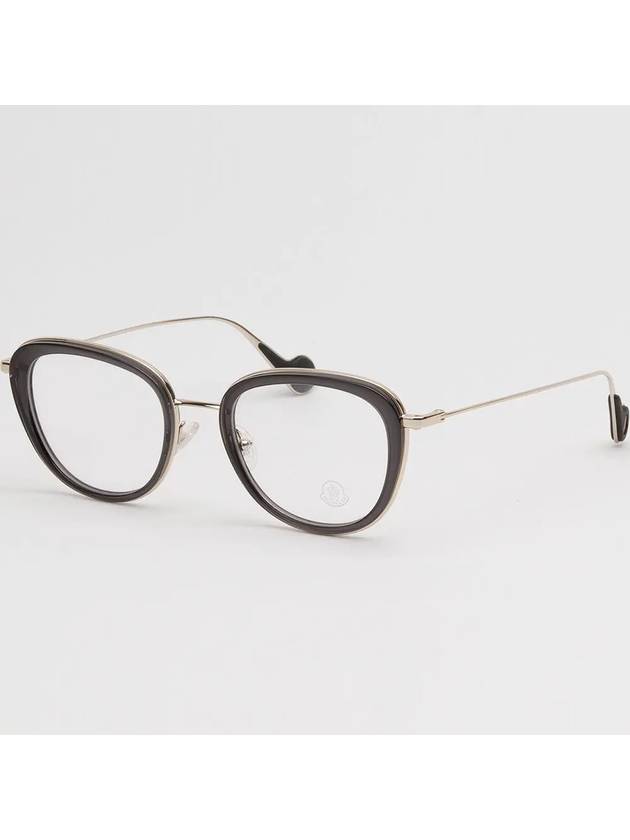 Eyewear Oval Glasses Gray Gold - MONCLER - BALAAN 6