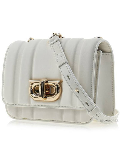 Ferragamo Women s New Gancini Chain Cross Bag 21 4971 OPTIC WHITE 0765519 - SALVATORE FERRAGAMO - BALAAN 2