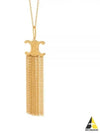 Triomphe Folk Fringe Long Necklace Gold - CELINE - BALAAN 2