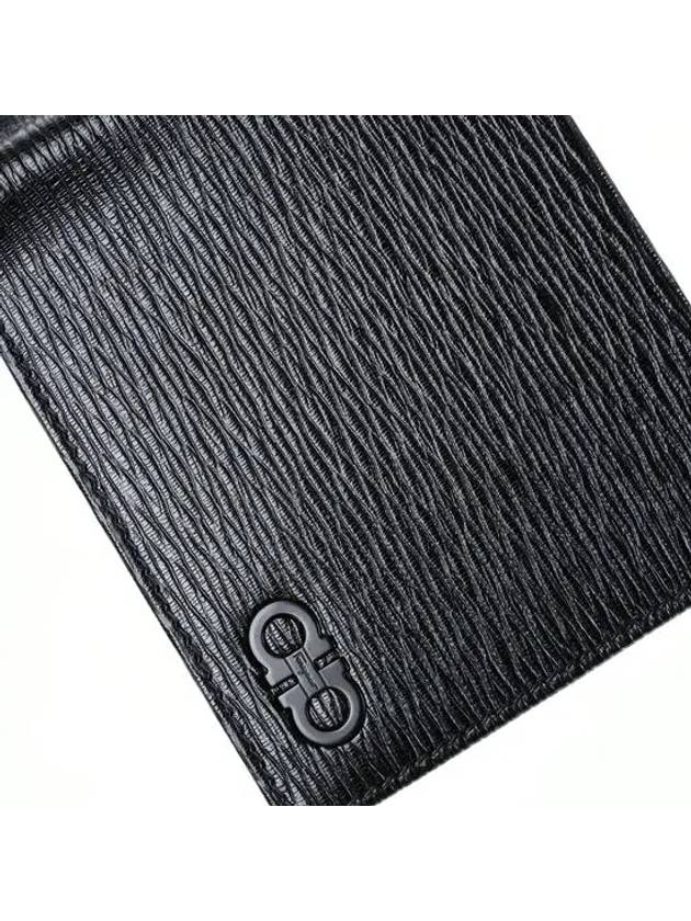 Gancini Half Wallet Black - SALVATORE FERRAGAMO - BALAAN 6