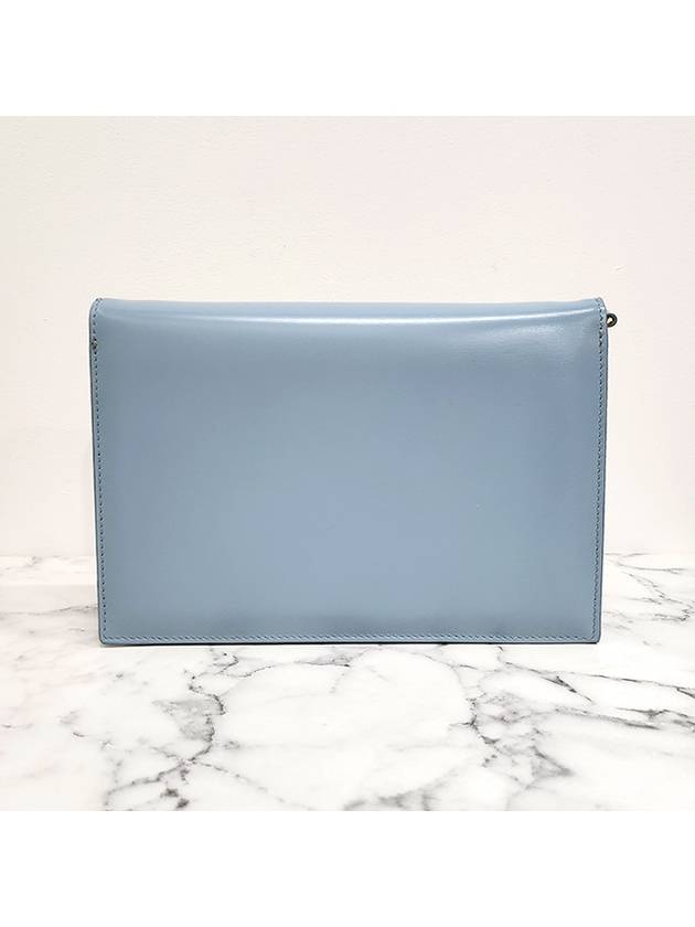 Soiree Shiny Calfskin Cluth Bag California Blue - CELINE - BALAAN 4