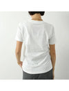 Crystal Logo Short Sleeve T Shirt Off White - MONCLER - BALAAN 3