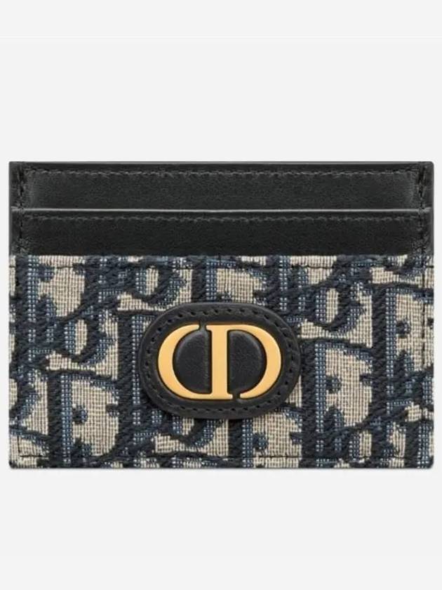 30 Montaine 5 Slot Oblique Jacquard Card Wallet Blue - DIOR - BALAAN 3