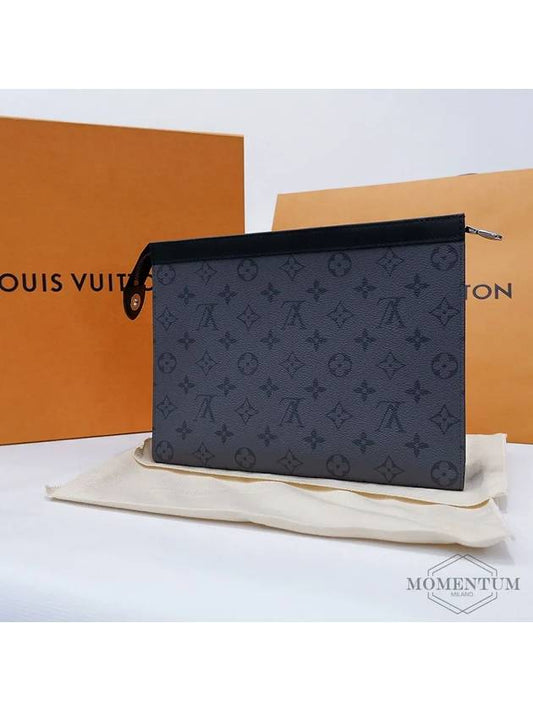 Monogram Eclipse Reverse Pochette Voyage MM Pouch Bag Grey - LOUIS VUITTON - BALAAN 2