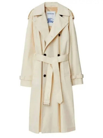 Belted Cotton Gabardine Trench Coat Ivory - BURBERRY - BALAAN 2