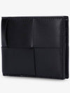 Intrecciato Cassette Half Wallet Black - BOTTEGA VENETA - BALAAN 5