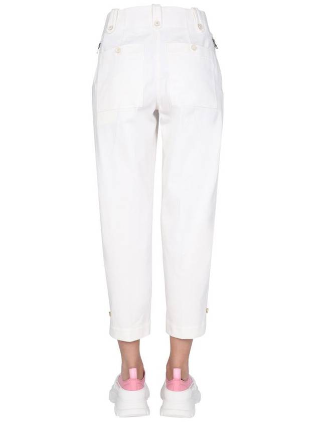 Military Cuff Gabardine Straight Pants White - ALEXANDER MCQUEEN - BALAAN 5