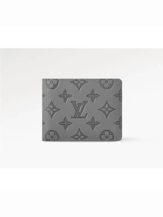 Monogram Shadow Multiple Half Wallet Grey - LOUIS VUITTON - BALAAN 2