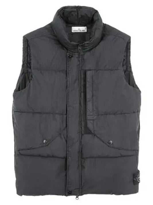 Wappen Patch High Neck Padding Vest Lead Grey - STONE ISLAND - BALAAN 2