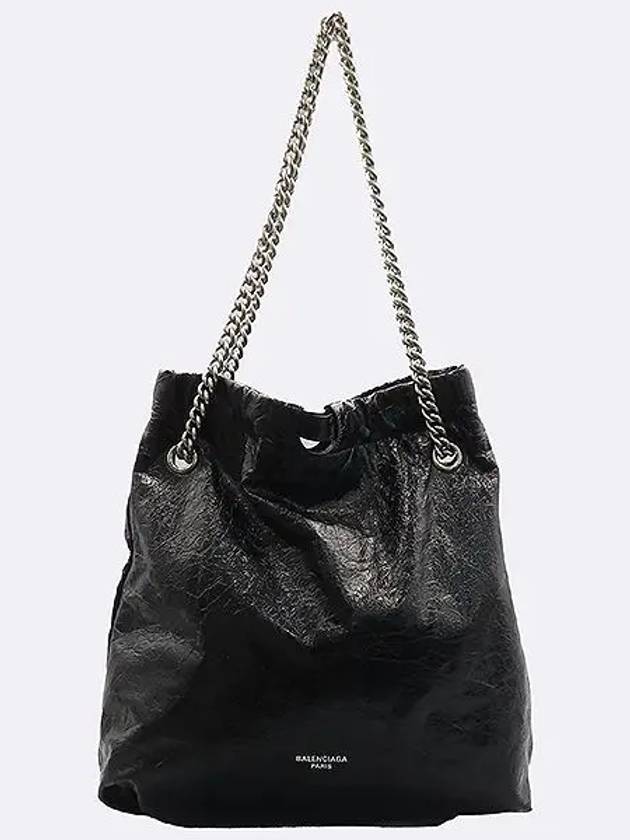 742941 Black Crush Medium Chain Tote Bag - BALENCIAGA - BALAAN 2