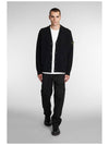 Men's Wappen Patch Button Cardigan Black - STONE ISLAND - BALAAN 3