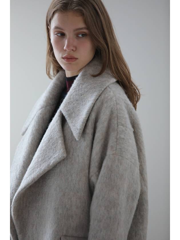 Caisienne loose fit half coat light gray - CAHIERS - BALAAN 4