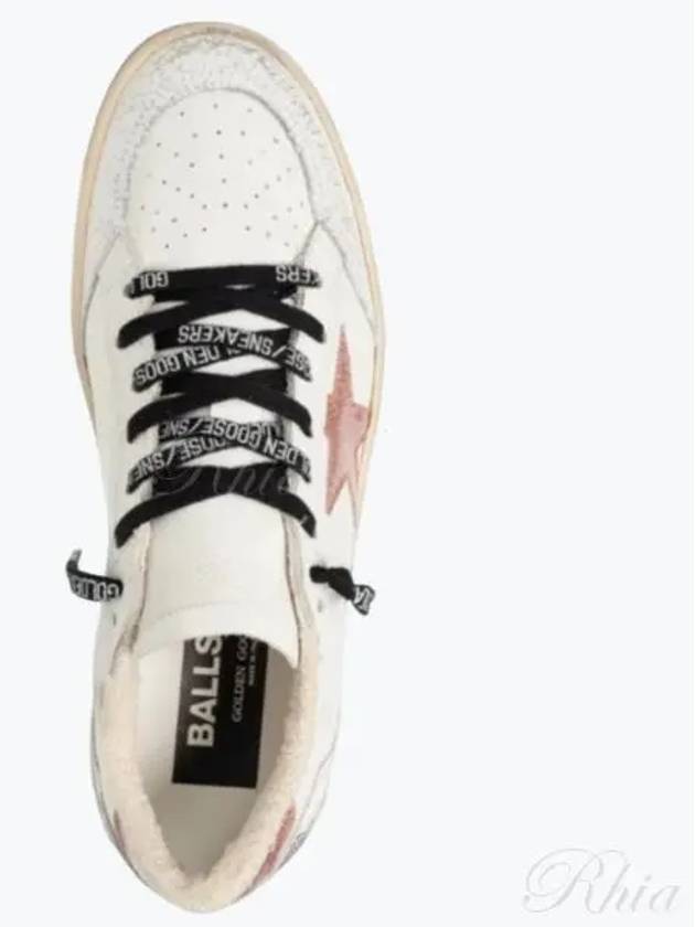 Ball Star Leather Low Top Sneakers Peach White - GOLDEN GOOSE - BALAAN 2