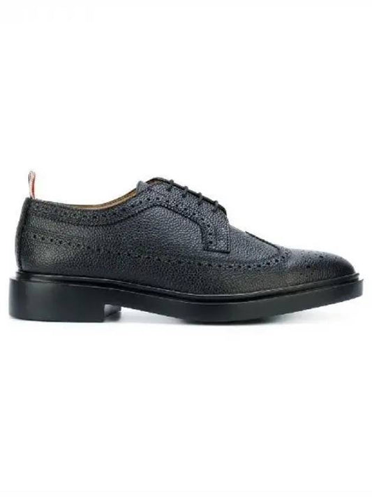 Pebble leather long wing brogue shoes - THOM BROWNE - BALAAN 1