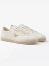 Triangle Logo Lane Leather Low-Top Sneakers Ivory - PRADA - BALAAN 2