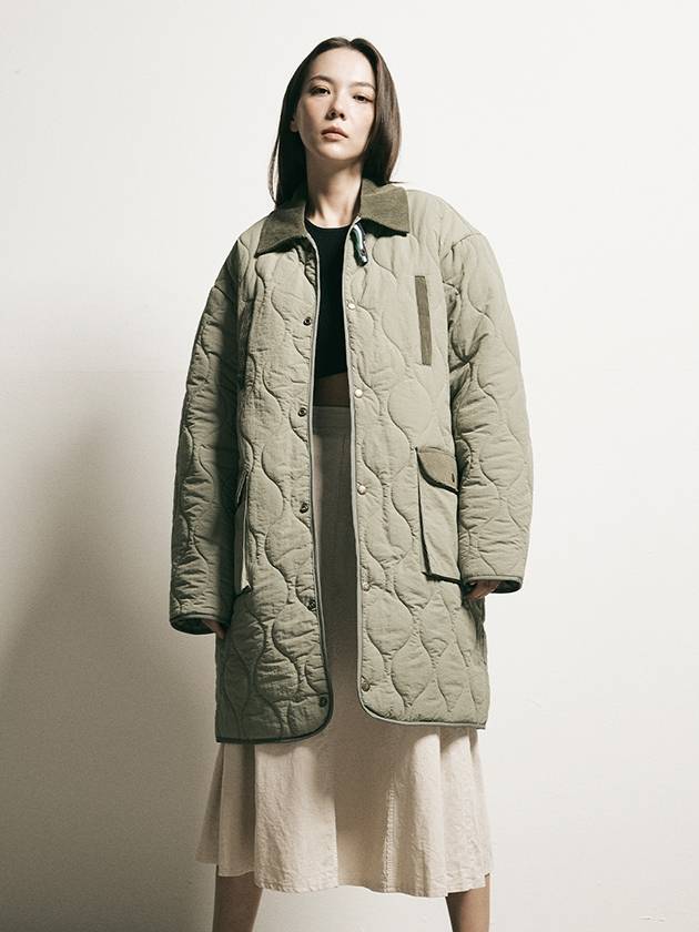 Quilted Trucker Padded Coat Khaki - FFEFF STUDIO - BALAAN 2