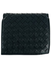 Intrecciato Nappa Half Wallet Black - BOTTEGA VENETA - BALAAN 3