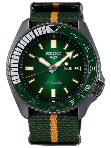 Seiko 5 Sports Naruto & Boruto Limited Edition Automatic Green Dial Men's Watch SRPF73K1 - SEIKO - BALAAN 1