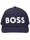 Boss SEVILE Seville front logo detail cotton cap hat navy - HUGO BOSS - BALAAN 1