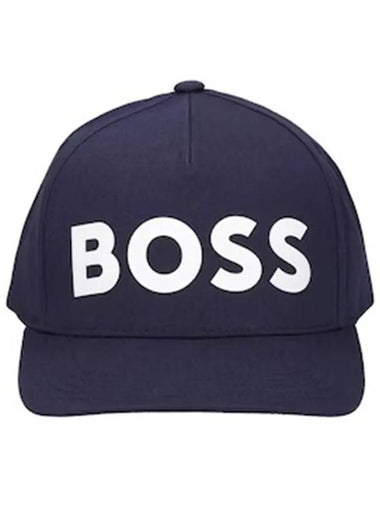 Boss SEVILE Seville front logo detail cotton cap hat navy - HUGO BOSS - BALAAN 1