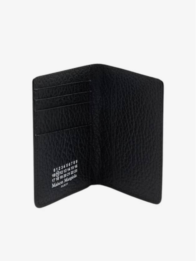 Bovine Leather Card Wallet Black - MAISON MARGIELA - BALAAN 3