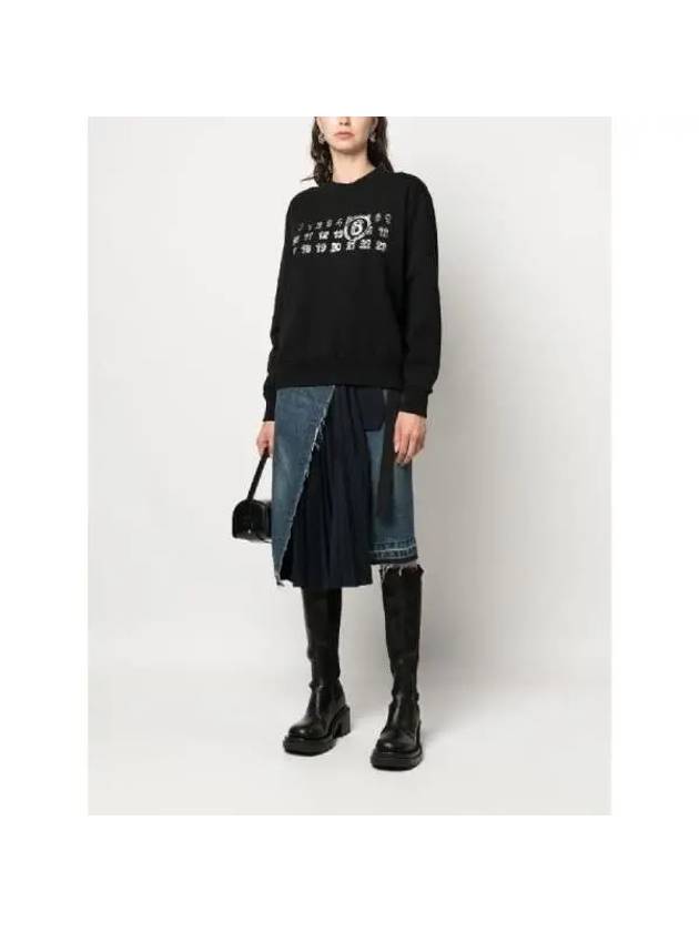 Number Print Sweatshirt Black - MAISON MARGIELA - BALAAN 5