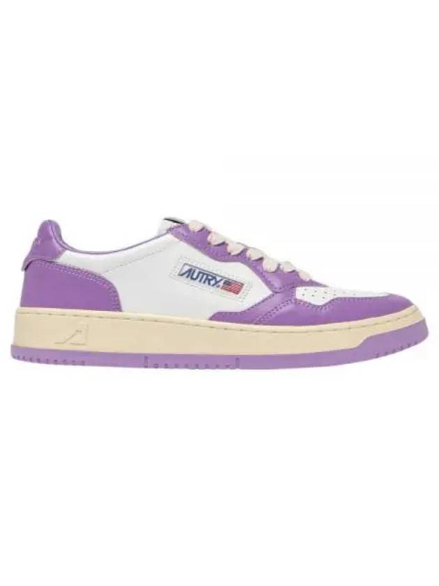 Men's Medalist Leather Low Top Sneakers Purple - AUTRY - BALAAN 2