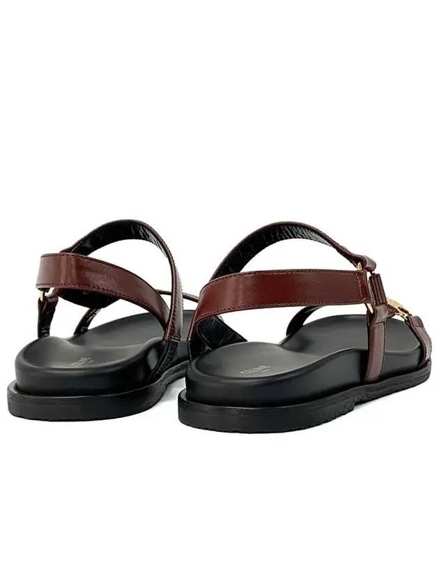 Maud Calfskin Triomphe Sandals Rust - CELINE - BALAAN 9