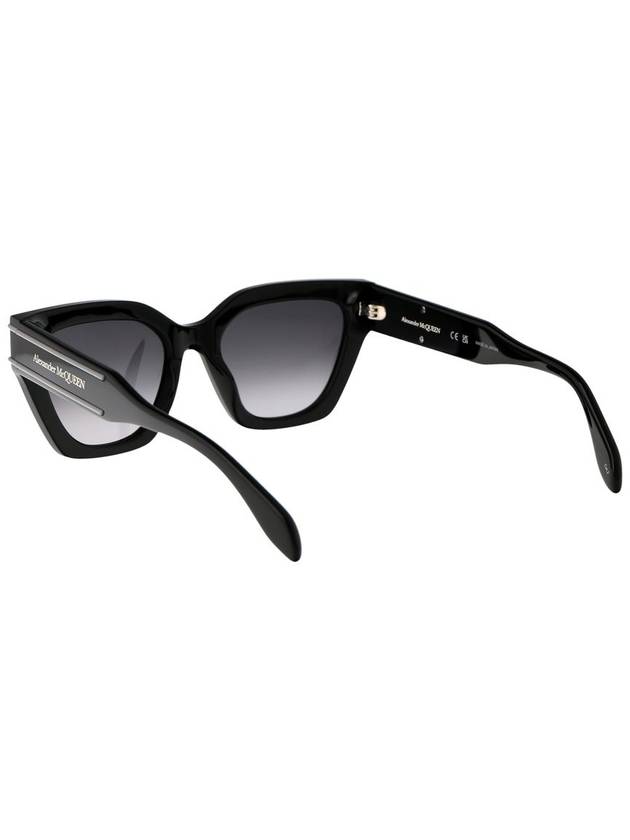 Sunglasses AM0398S001 001 BLACK BLACK GRAY - ALEXANDER MCQUEEN - BALAAN 5