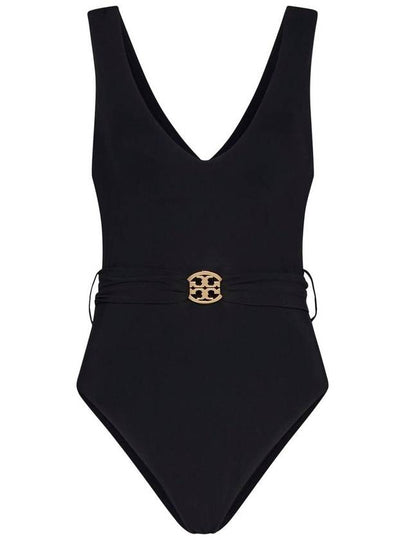 Miller Plunge One Piece Swimsuit Black - TORY BURCH - BALAAN 2