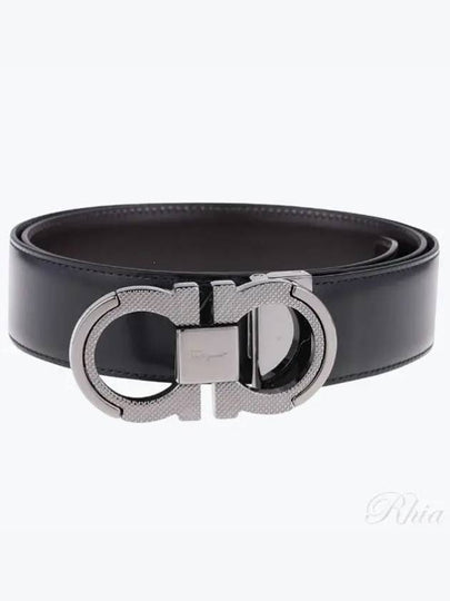 Free Cutting Reversible Belt Black - SALVATORE FERRAGAMO - BALAAN 2