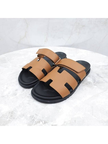 Lux You 43 Chypre sandal slippers gold - HERMES - BALAAN 1