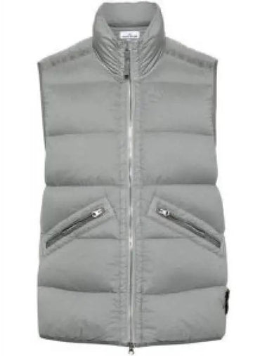 Seamless Tunnel Nylon Down Vest Green Grey - STONE ISLAND - BALAAN 1