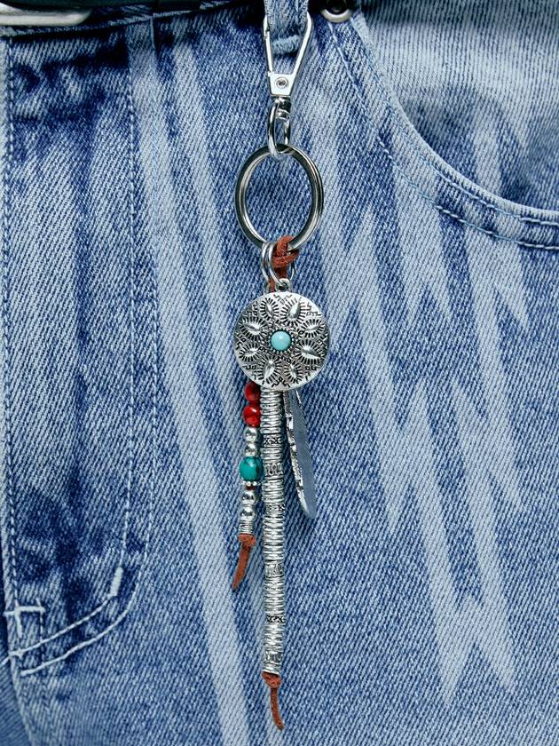 Navajo Feather Beads Keyring Brown - KND - BALAAN 9