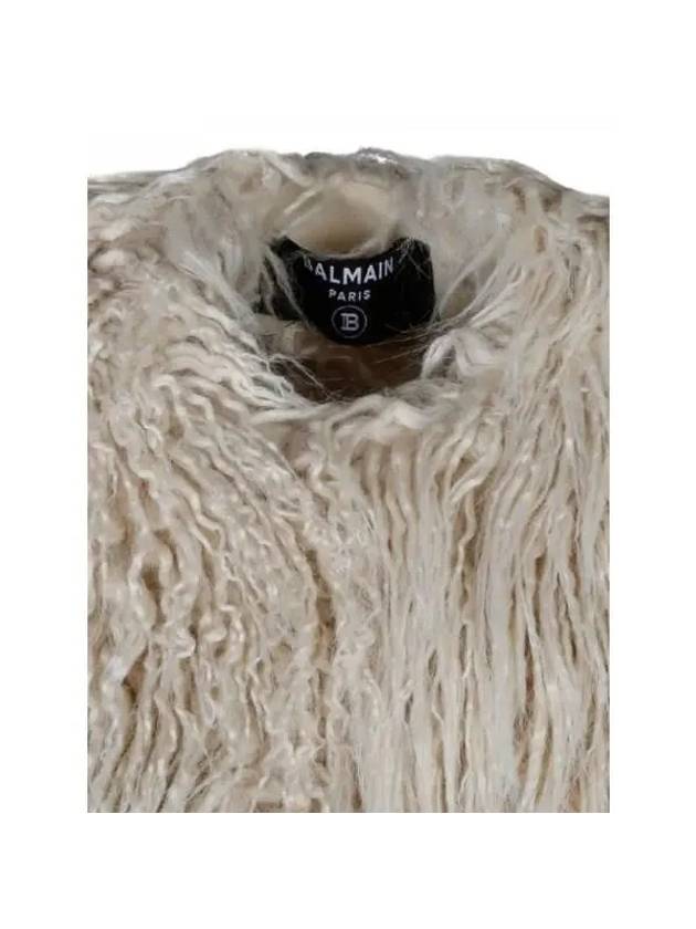 Women s Coat Fake Fur Sleeveless BF1SA206XF980FC - BALMAIN - BALAAN 3