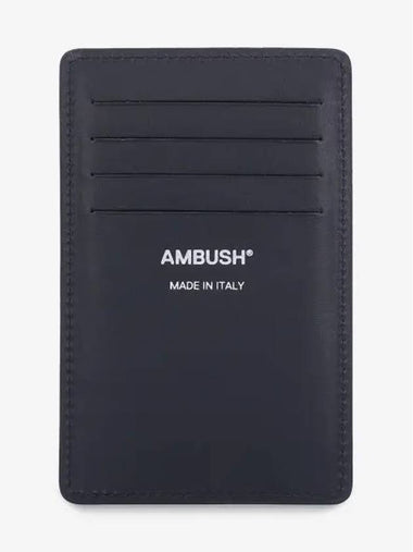 Logo Print Leather Card Wallet Black - AMBUSH - BALAAN 1