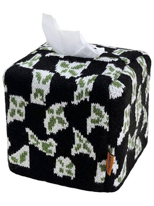 Clover Checkerboard Tissue Cover S Black - UNALLOYED - BALAAN 2
