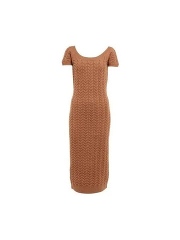 Max Mara cable knit midi dress 2313210431600014 003 - MAX MARA - BALAAN 1