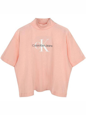 Blossom monologo high neck t shirt J20J222130 TLV - CALVIN KLEIN - BALAAN 1