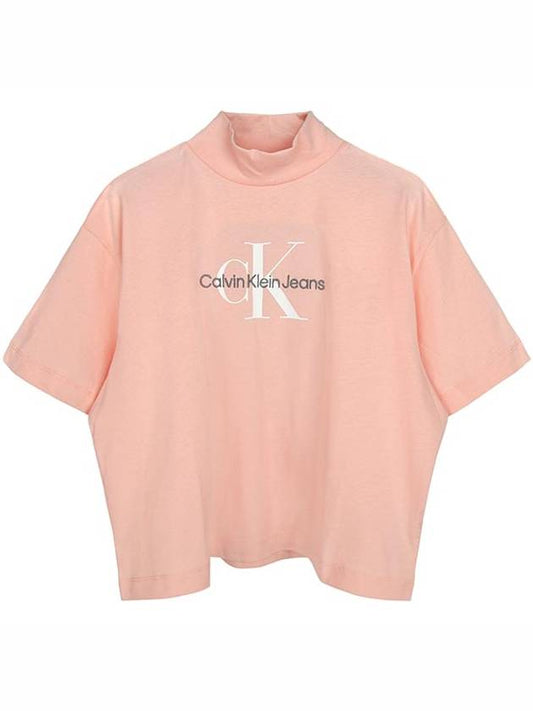 Blossom monologo high neck t shirt J20J222130 TLV - CALVIN KLEIN - BALAAN 1