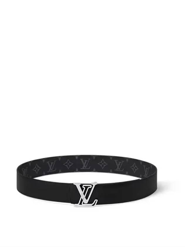 LV Line 40MM Reversible Monogram Eclipse Leather Belt Black - LOUIS VUITTON - BALAAN 5