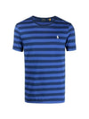 Men's Embroidery Pony Striped Short Sleeve T-Shirt Blue - POLO RALPH LAUREN - BALAAN 1