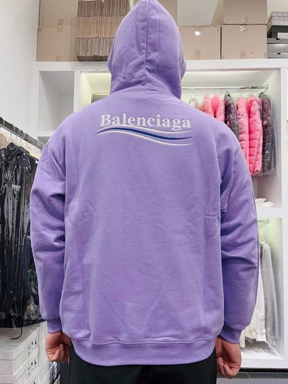 Political Campaign Medium Fit Hoodie Purple - BALENCIAGA - BALAAN 2