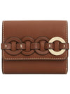 Darryl Flap Tri-Fold Small Bicycle Wallet Sepia Brown - CHLOE - BALAAN.