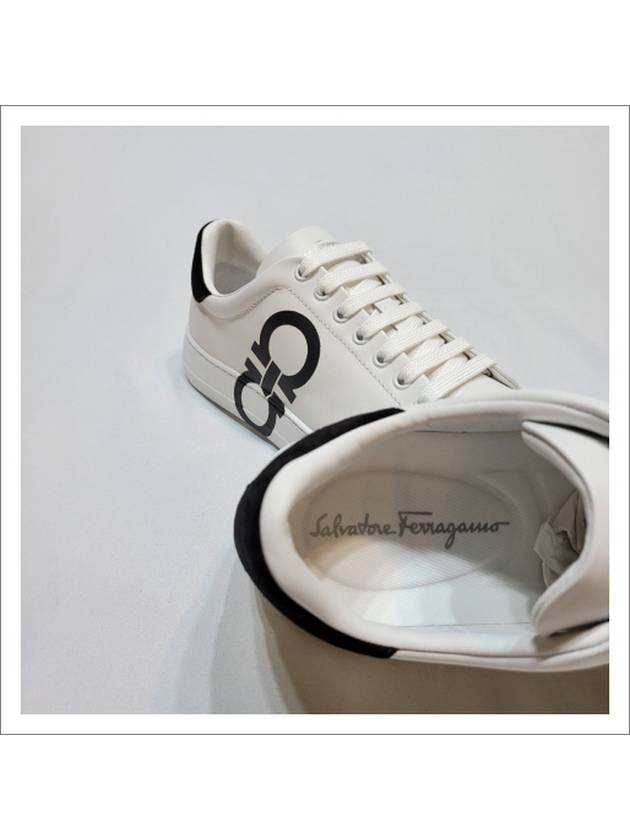 Number Gancini Low Top Sneakers White Black - SALVATORE FERRAGAMO - BALAAN 8