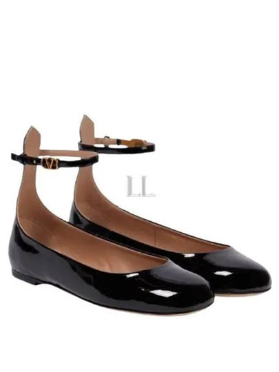 Tan-Go Patent Leather Ballerina Flats Black - VALENTINO - BALAAN 2