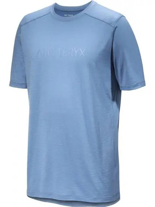 Ionia Merino Arc'word Logo Wool Short Sleeve T-Shirt Blue - ARC'TERYX - BALAAN 2