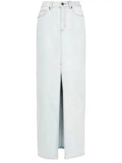 Women's Bleach Washing Denim Maxi H-Line Skirt White - SELF PORTRAIT - BALAAN 2