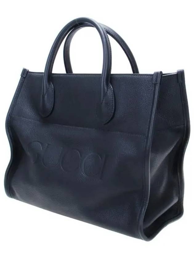 Men's Logo Leather Small Cross Tote Bag Black - GUCCI - BALAAN.