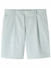 Pleated Cotton Shorts Green Tea - A.P.C. - BALAAN 2